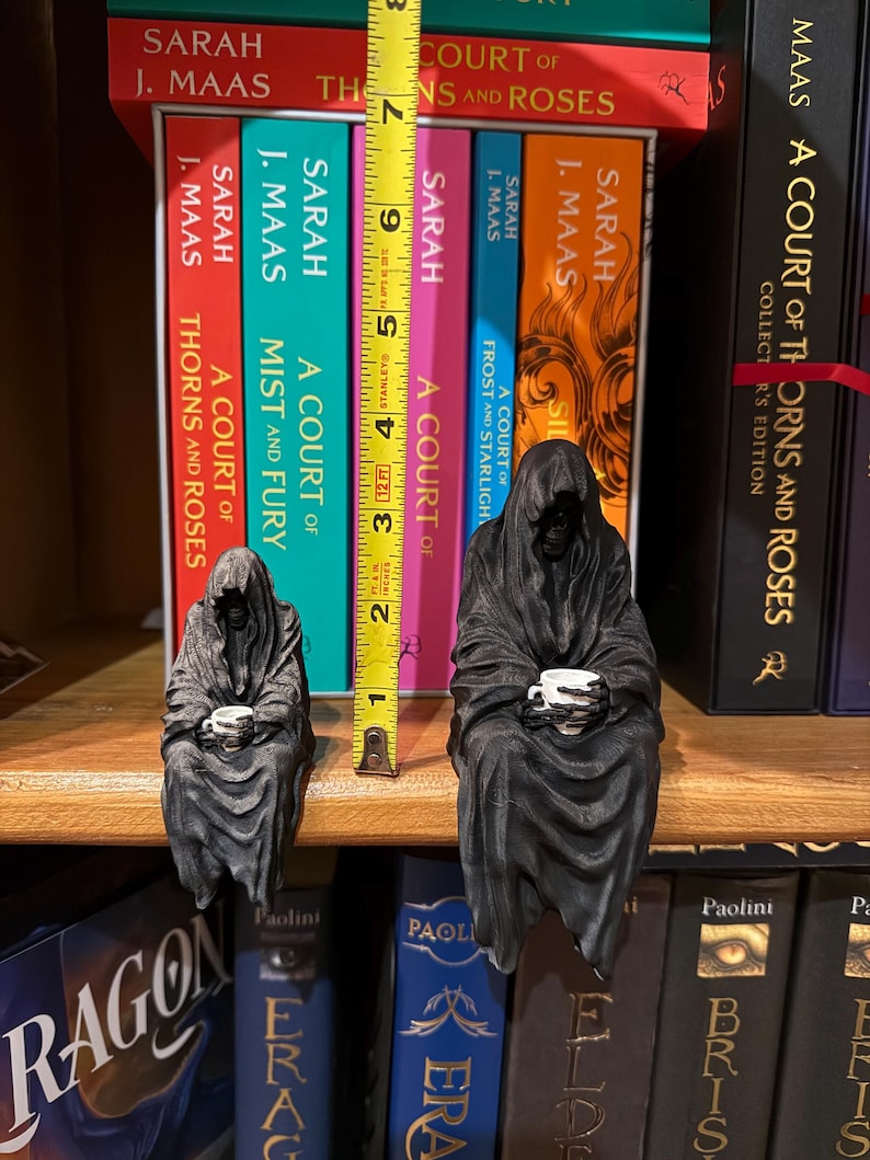 Surial Tea Shelf Sitter | Book nook | Library decor | Bookish | Grim Reaper Figure image 2