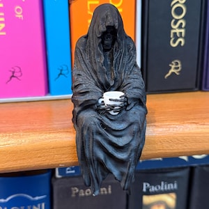 Surial Tea Shelf Sitter | Book nook | Library decor | Bookish | Grim Reaper Figure image 5