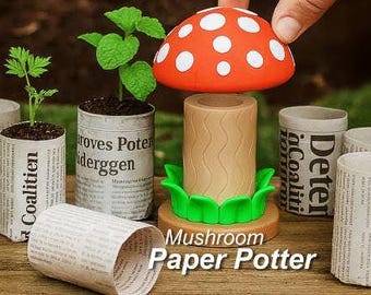 Mushroom Paper Pot Maker | Seedling Pot Maker | Garden Tool | Upcycle