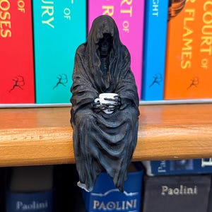 Surial Tea Shelf Sitter | Book nook | Library decor | Bookish | Grim Reaper Figure image 3