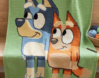 Blue Heeler Crochet Blanket Pattern: Australian Cattle Dog Graph (PDF Pattern)