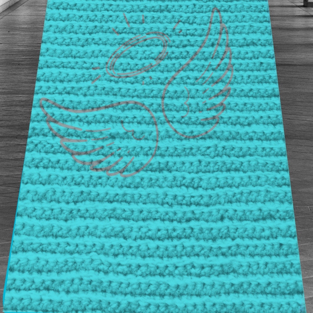 Angel Wings With Halo Crochet Graph Pattern Instant Digital Download ...