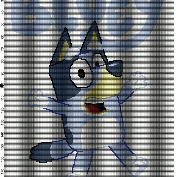 Blue Heeler Häkelanleitung: Australian Cattle Dog Graphgan Häkeldecke (PDF-Muster)