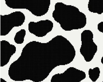 Cow Print Crochet Afghan Pattern: C2C Graphgan (PDF Pattern)