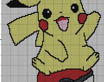 Pikachu Pokeball Crochet Graph Pattern, Pokémon Blanket (Digital Download)