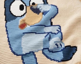 Blue Heeler Crochet Blanket Pattern: Cattle Dog Graphgan (PDF Pattern)