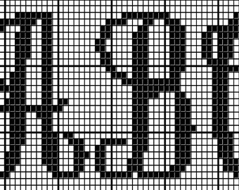 Monogram C2C Crochet Pattern | Baby Blanket Graphgan (PDF Pattern)