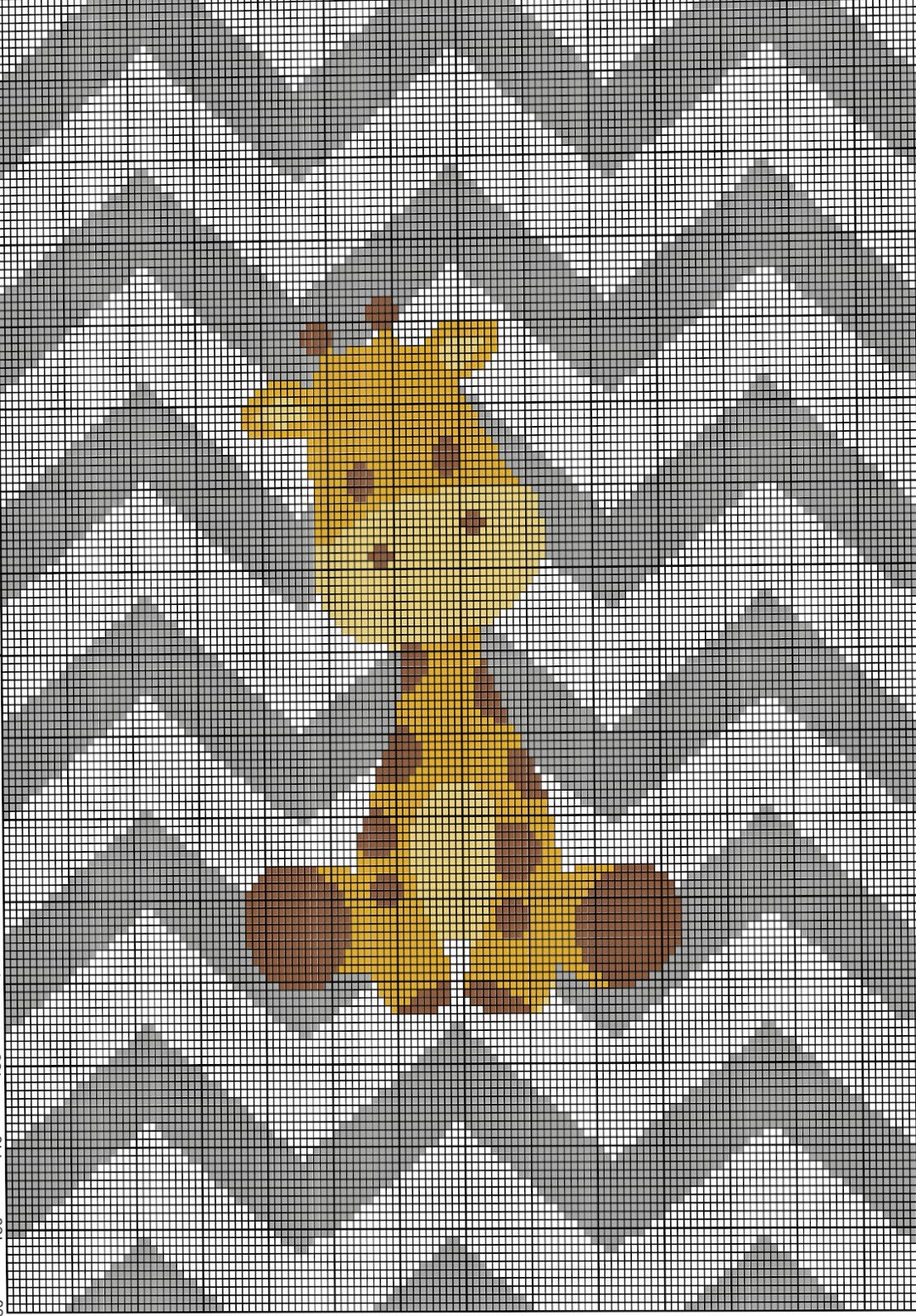 Chevron Baby Giraffe Crochet Graph Pattern (PDF Download) - Etsy