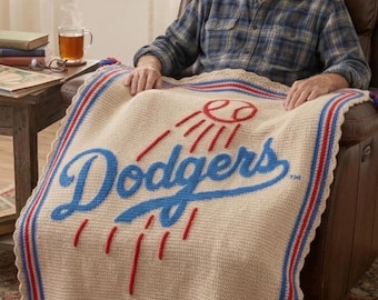 Dodgers Baseball Blanket Crochet Graphgan Pattern (PDF Pattern)