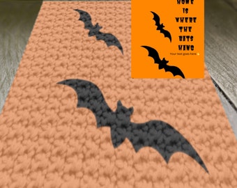 Halloween Crochet Bat Blanket Pattern, C2C Graphgan (PDF Pattern)