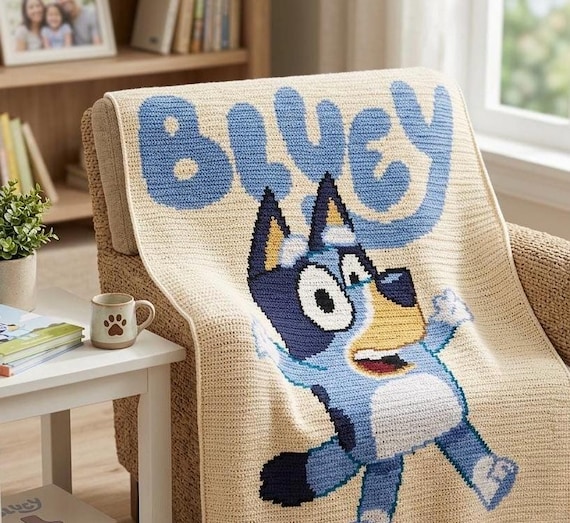 Bluey Crochet Graphghan Pattern: Australian Cattle Dog Blanket (PDF Pattern)