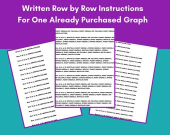 Written Crochet Row Instructions Add-On (PDF Digital File)