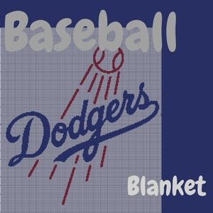 Dodgers Baseball Blanket Crochet Graphgan Pattern (PDF Pattern)