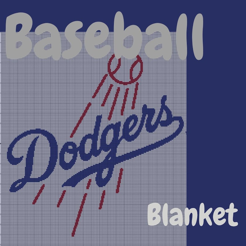 Dodger Baseball Pattern - Etsy UK