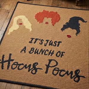 Padrão de crochê para manta de Halloween: Gráfico Hocus Pocus (Padrão em PDF)