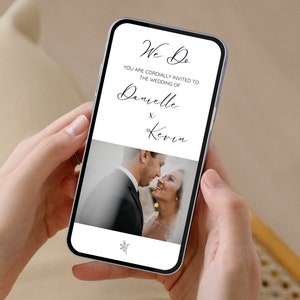 Digital Wedding Invitation, Animated Wedding Invitation, Wedding Invitation Template, Minimalist Wedding Invitation, Wedding Template, Photo image 2
