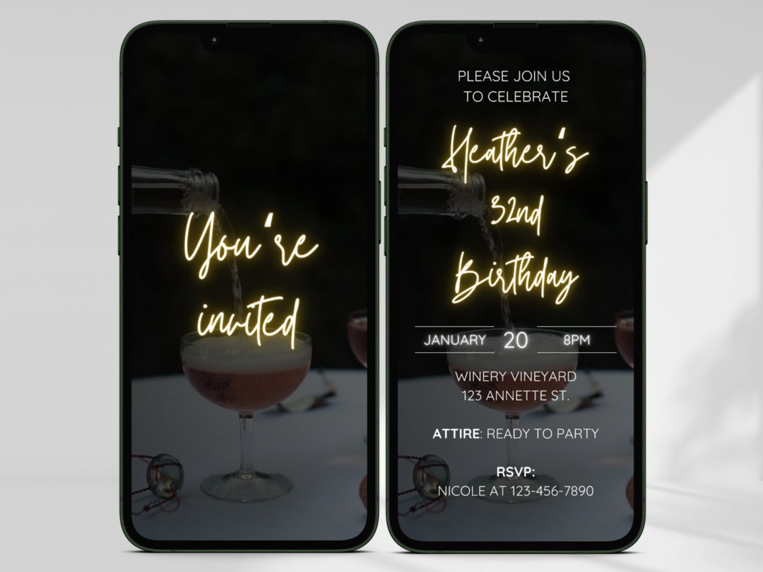Digital Birthday Invitation, Animated Birthday Invitation, Birthday ...