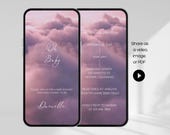 Pink Baby Shower Invitation Template, Baby Shower Invitation, Baby Shower Invite, Cloud Baby Shower Invitation, Digital Baby Shower Invite