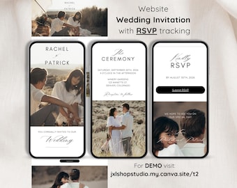 Digital Wedding Invitation with RSVP, Digital Invite with RSVP, Digital Invite with RSVP, Wedding Invite with Rsvp, Trackable Rsvp, Online