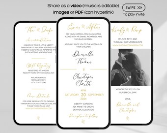 Elegant Wedding Invitation, Digital Wedding Invitation, Minimalist Wedding Invitation, Electronic Wedding Invitation, Digital Wedding Invite