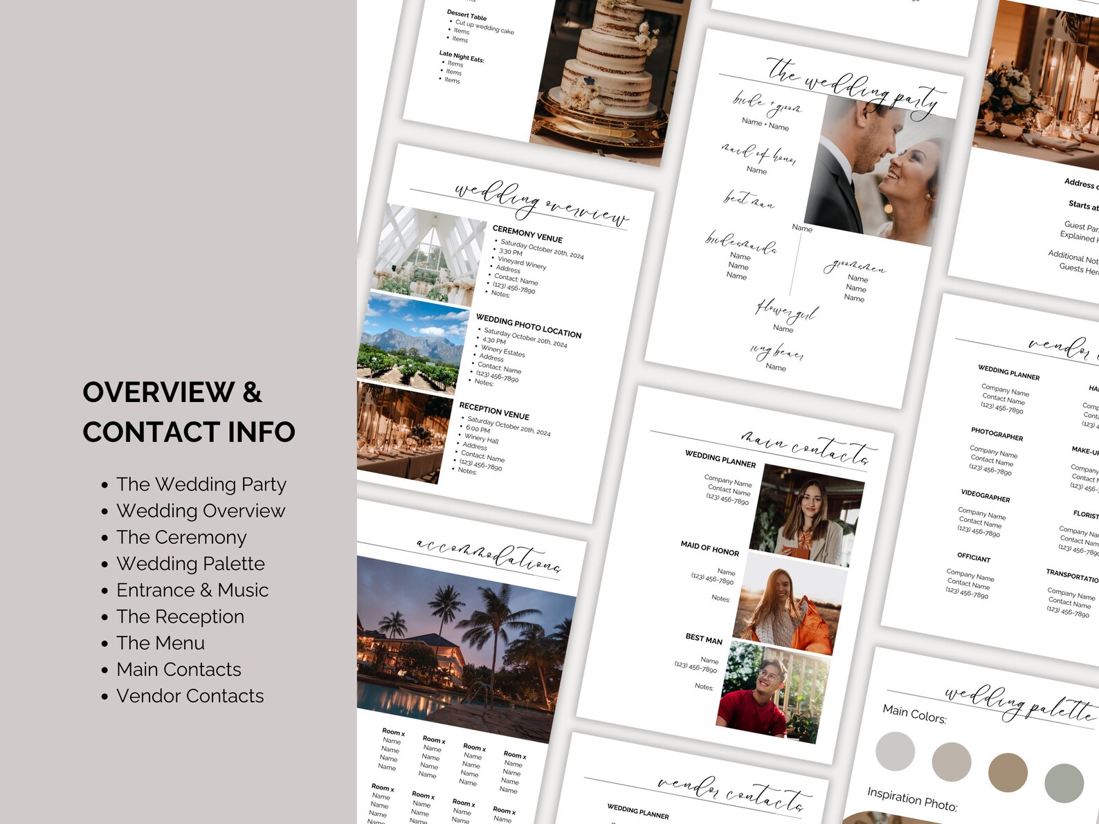 Wedding Day Binder Template, Wedding Day Binder, Wedding Itinerary