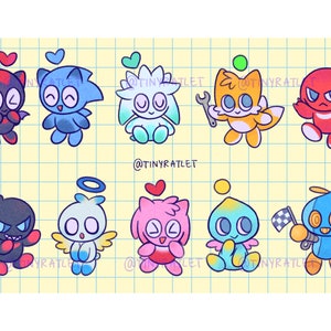 Sonic Chaos! Keycharm / Sticker Sheet