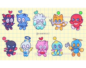 Sonic Chaos! Keycharm / Sticker Sheet