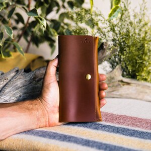 Full Grain Leather Long Wallet - Sleek, Timeless Women's Essential, Gains Character with Age, Perfect Gift image 3