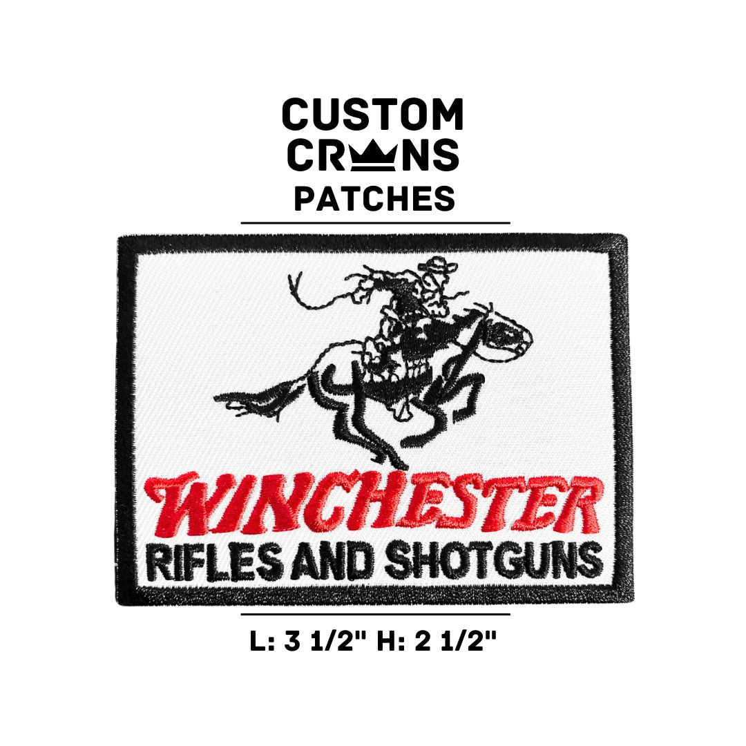 Winchester Patch Iron on Patches Outdoors Fishing and Hunting Patches Party Birthday Drinking Beer Patches For Trucker Hats