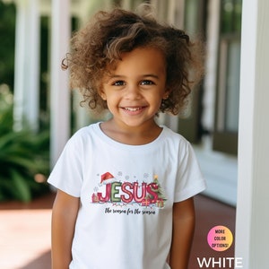 Kids Christian Christmas Shirt: Jesus Lights Toddler T-Shirt