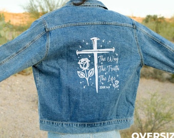 Forgiven and Set Free Men's Jean Jacket – Salvation in Christ