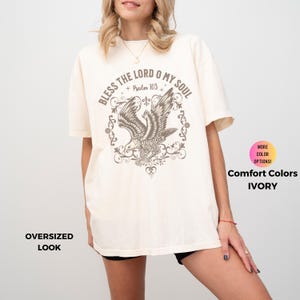 Christian Comfort Colors T-Shirt: Eagle Bible Verse, Faith Based Apparel