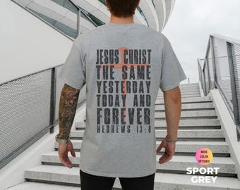 Jesus Shirt for Men Christian Bible Verse T-Shirt Faith Based Apparel Religious Clothing Mens Christian Streetwear Christianity Baptism Gift