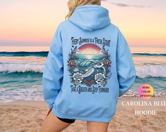Christian Sea Turtle Hoodie: Bible Verse Beach Apparel