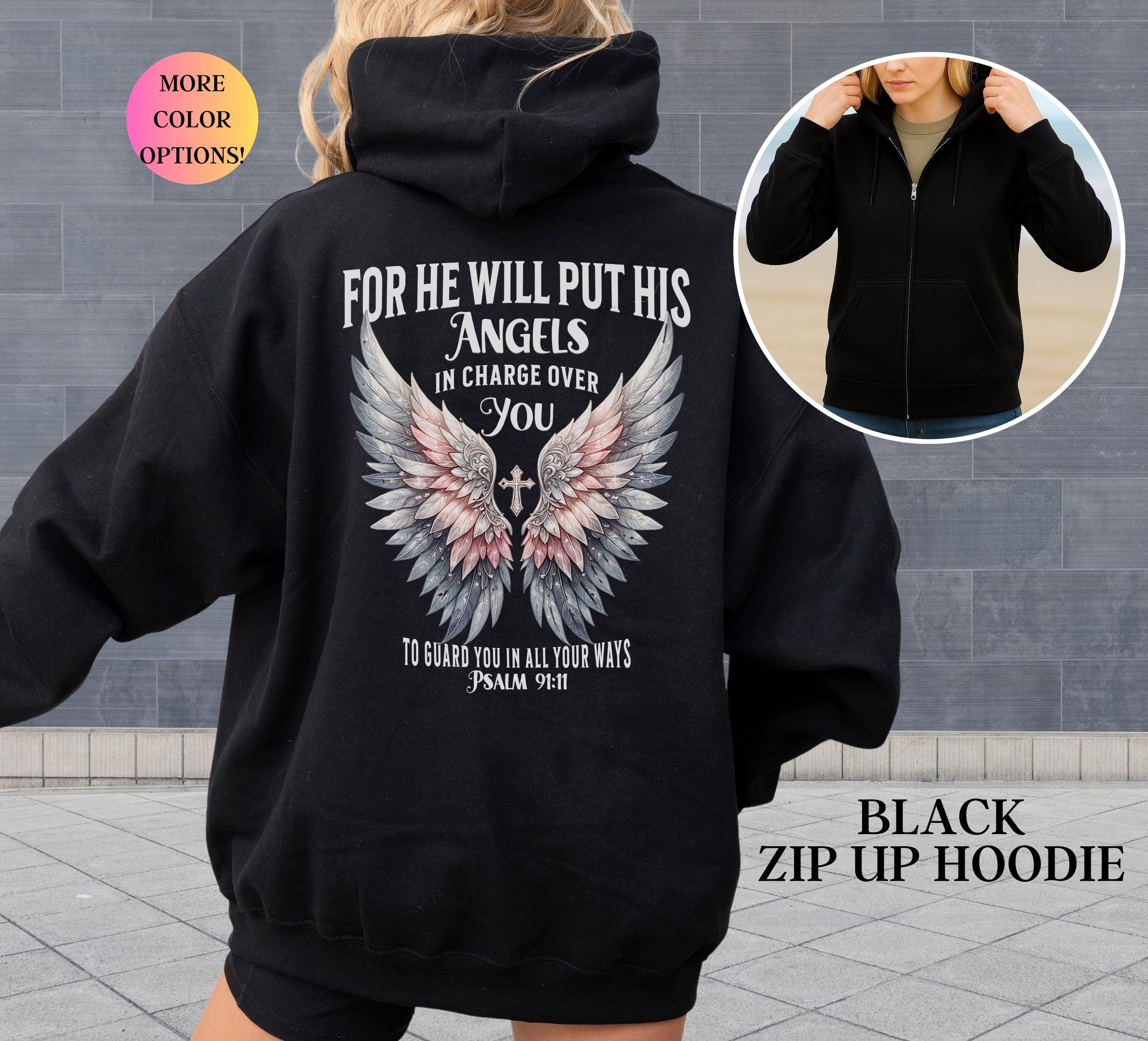 Angel Wings Hoodie Zipper - Etsy