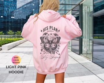 Christian Butterfly Hoodie: Floral Bible Verse Womens Sweatshirt