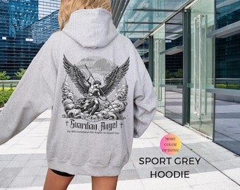 Guardian Angel Hoodie: Christian Bible Verse Sweatshirt