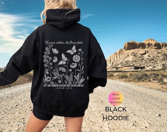 Christian Botanical Hoodie: Bible Verse Faith Apparel