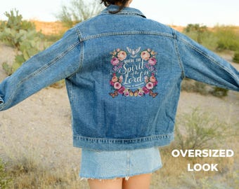 Forgiven and Set Free Men's Jean Jacket – Salvation in Christ