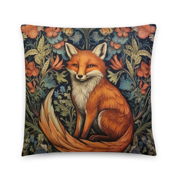 William Morris Fox Pillow, Fox Cushion