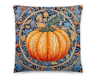 William Morris Pumpkin Pillow, Pumpkin Cushion