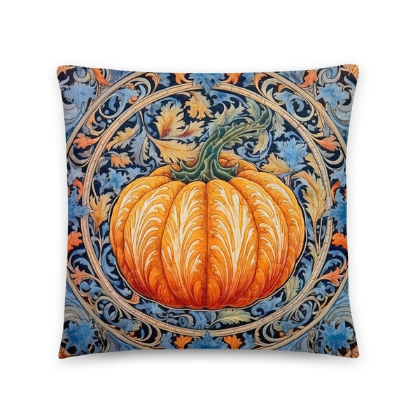 William Morris Pumpkin Pillow, Pumpkin Cushion