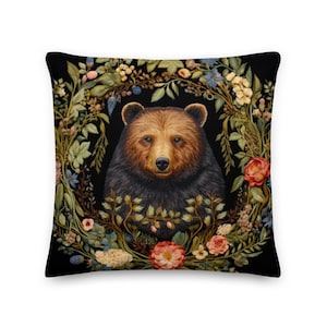 William Morris Bear Pillow, Bear Cushion