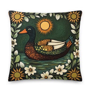 Duck Pillow, Duck Cushion, William Morris