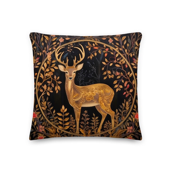 William Morris Deer Pillow, Doe Cushion