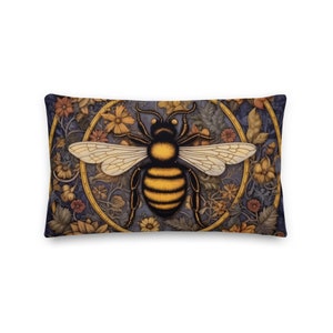 William Morris Bee Pillow, Honeybee Cushion image 3