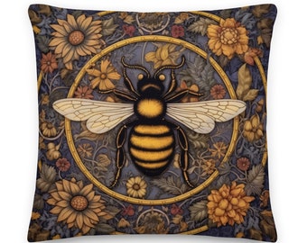 William Morris Bee Pillow, Honeybee Cushion