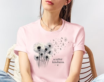 Koszulka Scatter Kindness, koszulka z pozytywnym myśleniem, odzież podnosząca na duchu, koszulka motywacyjna, odzież inspirująca, bluza z kapturem Kindness Vibes.