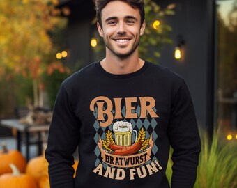 Bluza z nadrukiem piwa i kiełbasek Oktoberfest: styl bawarski