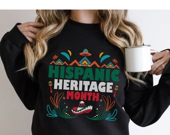 Hispanic Heritage Month-sweater: Latin Pride-ronde hals
